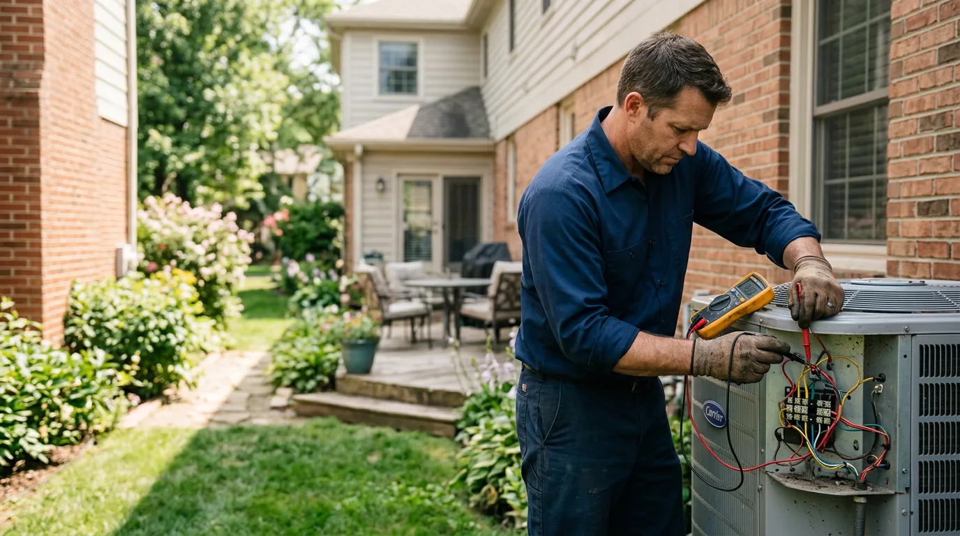 HVAC technician working near Monroe, WA
